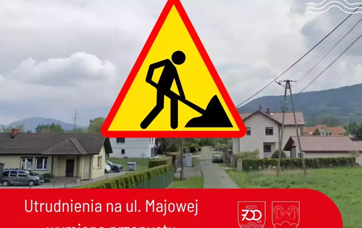 znak drogowy roboty budowlane