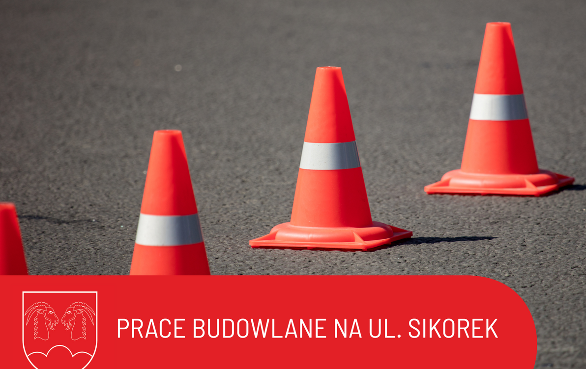 Pachołki drogowe na jezdni
