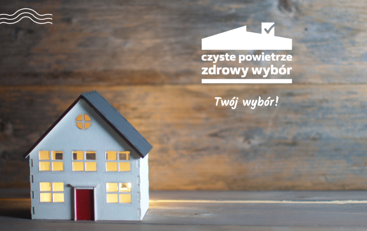 domek i logo czystego powietrza - programu