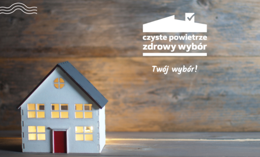 domek i logo czystego powietrza - programu